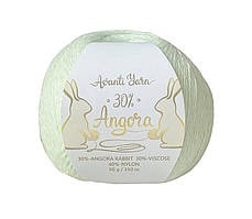 AvantiYarn ANGORA 30 (Аванті Ярн Ангора 30) № H89 м'ята (Пряжа ангора, нитки для в'язання)