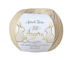 Avanti Yarn ANGORA 30 (Аванті Ярн Ангора 30) № H100 беж (Пряжа ангора, нитки для в'язання)