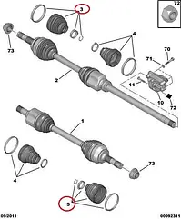 Пильник шруса зовнішній 30x105 Fiat Ducato 250, Peugeot Boxer 3, Citroen Jumper 3 (2006-2014), 71771154, 3293E