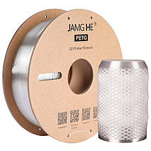 Пластик в котушці для 3D друку PETG (Copet) Jamg He 1,75 мм 1 кг прозорий