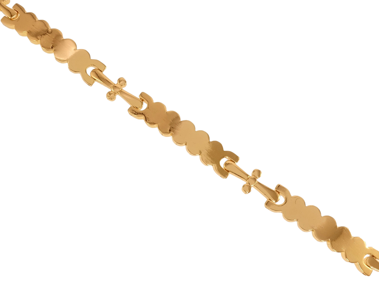 Браслет Xuping Позолота 18K "Аскетичний дизайн" довжина 19см х 7мм