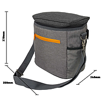 Дорожня Термосумка для продуктів та напоїв Bo-Camp 20 Liters Grey (6702915) для пікніка, фото 5