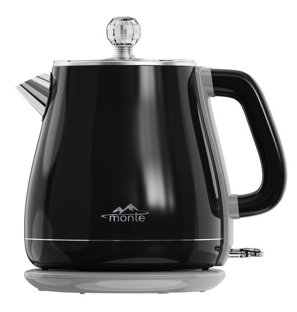Електрочайник Monte 1831-MT чайник-термос для дому Чорний 1.7 л 1800 Вт, фото 1