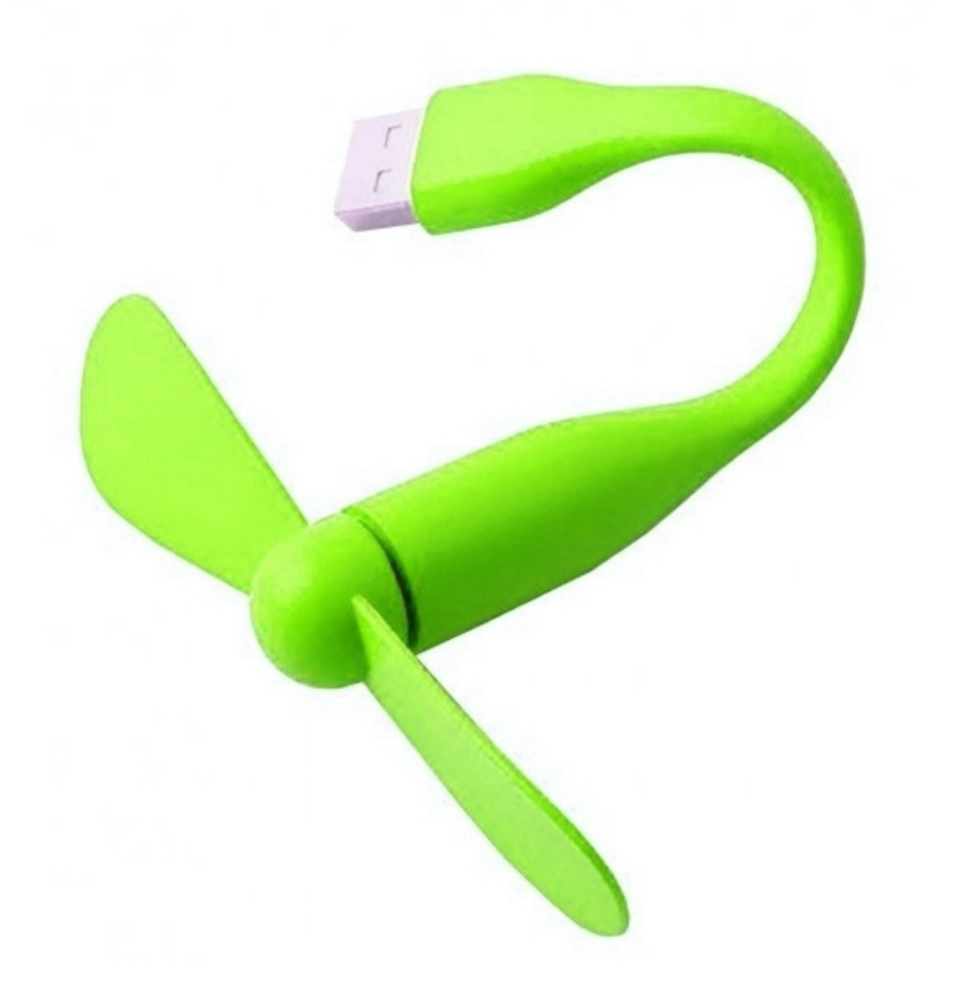 Портативний гнучкий міні-вентилятор Portable Fan (Micro USB, зелений)