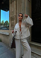 Жіночий літній костюм з жатки новинка 2024