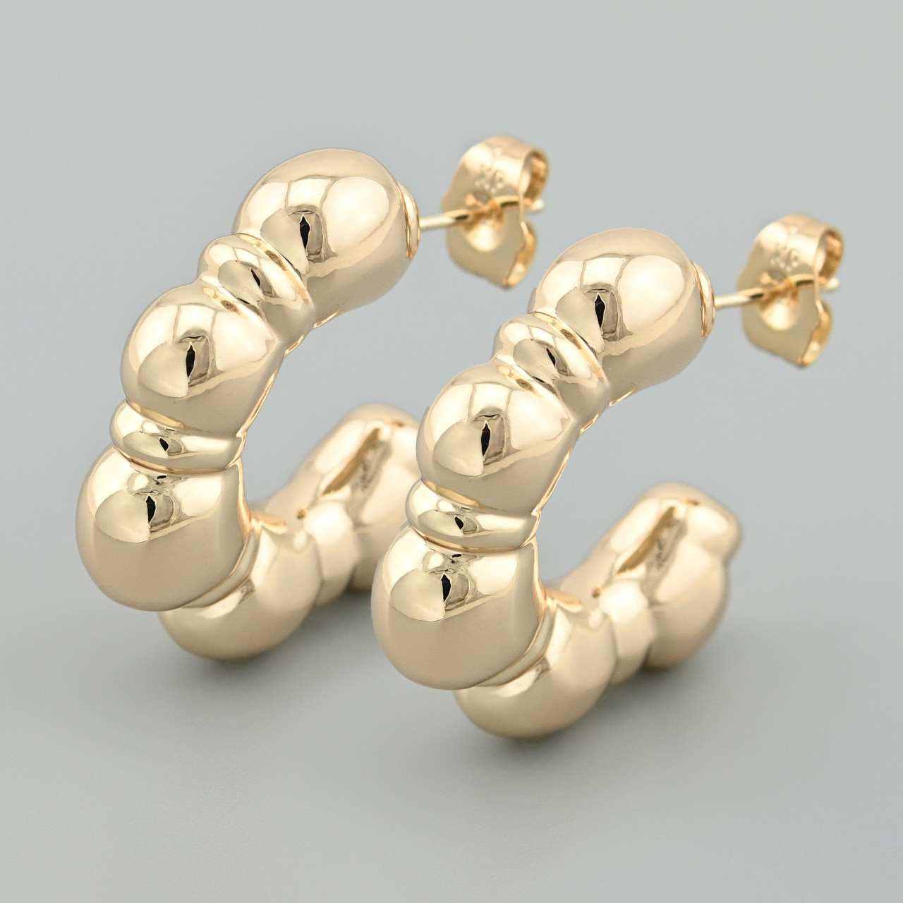 Сережки Ультиматум 45984 розмір 28х8 мм вага 5.3 г позолота 18К, фото 1