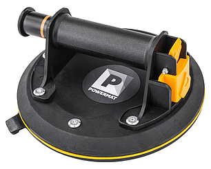 Вакуумна присоска для пластику 190 кг, 200 мм Powermat PM1294 присоска з вакуумним фіксатором, фото 1