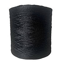 Італійська мікропайєтка 2 мм на основі, чорна з чорною паєткою (Пряжа поліестер)