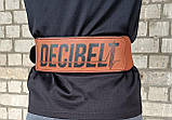 Пояс атлетичний EasyFit DeciBelt (шкіра) коричневий XL, фото 3