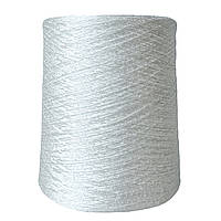 Італійська мікропайєтка 2 мм на основі, білий з прозорою пайєткою (Пряжа поліестер)