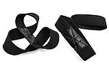 Лямки атлетичні EasyFit для турніка та поперечини чорні, фото 4