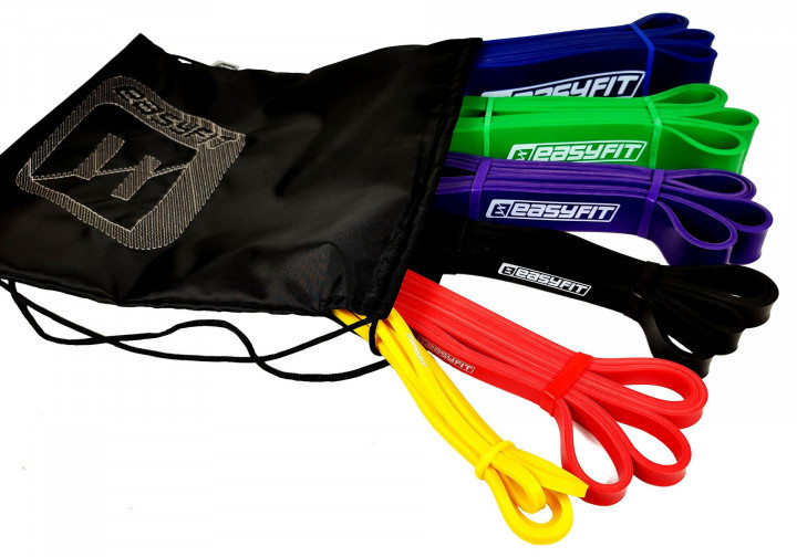 Набір гумових петель EasyFit для силових тренувань 1-110 кг (6 шт.), фото 1