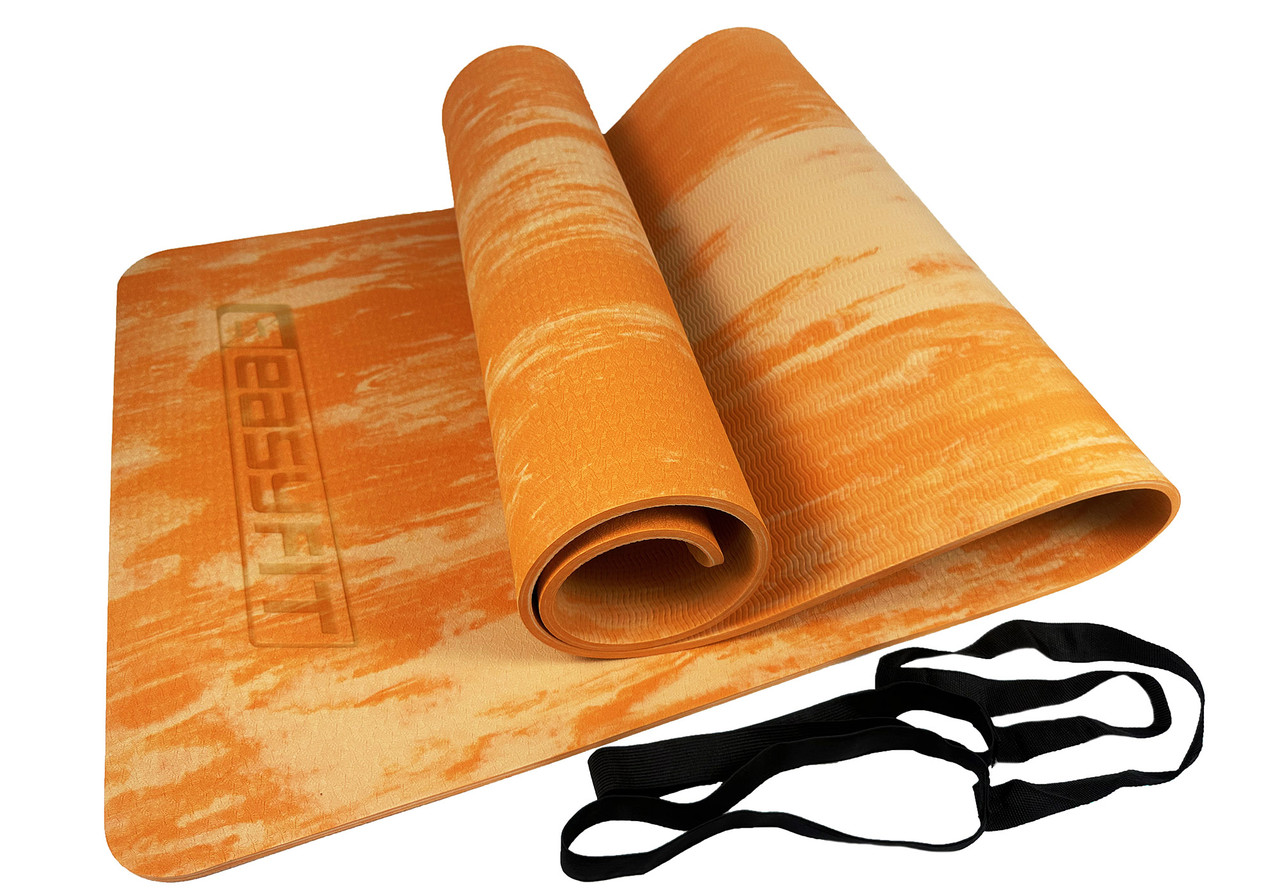 Килимок для йоги та фітнеса EasyFit s-EVA Mat 8 мм Помаранчевий, фото 1