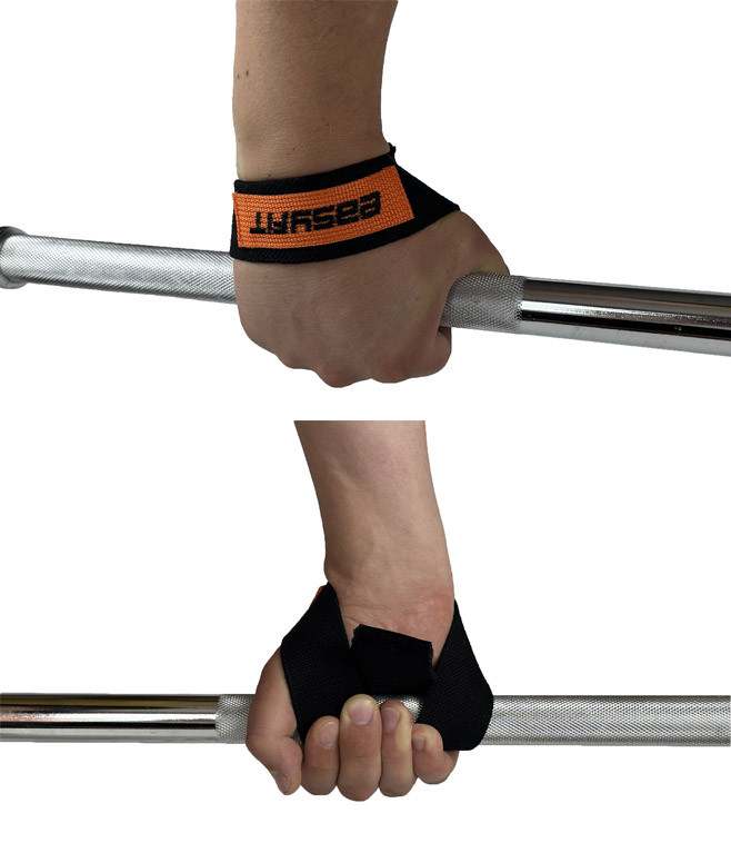 Лямки атлетичні EasyFit Delta для станової тяги чорні, фото 1