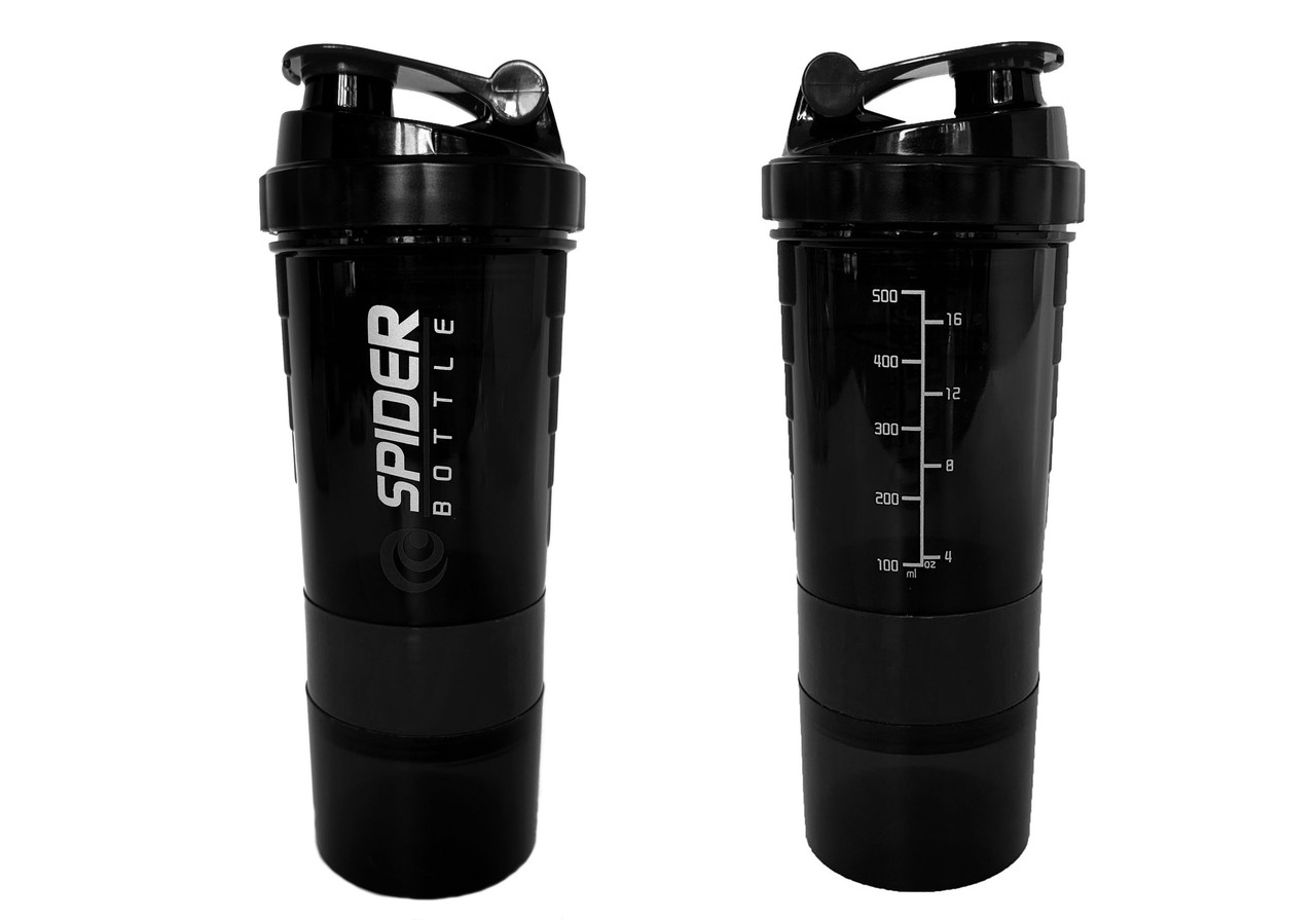 Шейкер спортивний EasyFit Spider 0,5 л Чорний, фото 1