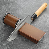 Точилка для ножів та ножиць роликова Roller sharpener + 2 алмазні диски коричнева, фото 11