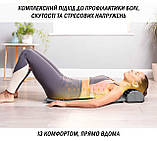 Масажний килимок Easyfit з подушкою (аплікатор Кузнєцова) Сірий з чорним, фото 4