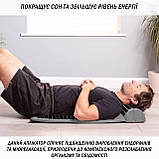 Масажний килимок Easyfit з подушкою (аплікатор Кузнєцова) Сірий з чорним, фото 5