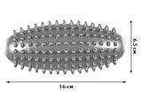 Масажний ролик Almond EasyFit овальний з шипами сірий, фото 2