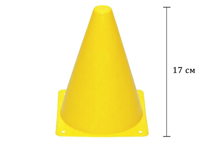 Конус-фішка спортивна EasyFit 17 см жовта, фото 1