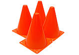 Конуси-фішки спортивні EasyFit 17 см (набір з 4 штук) помаранчеві, фото 2
