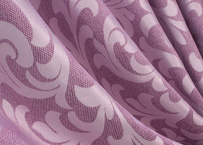 Шторна тканина льон рогожка, колекція "Вензель". Колір рожевий. Код 1431ш