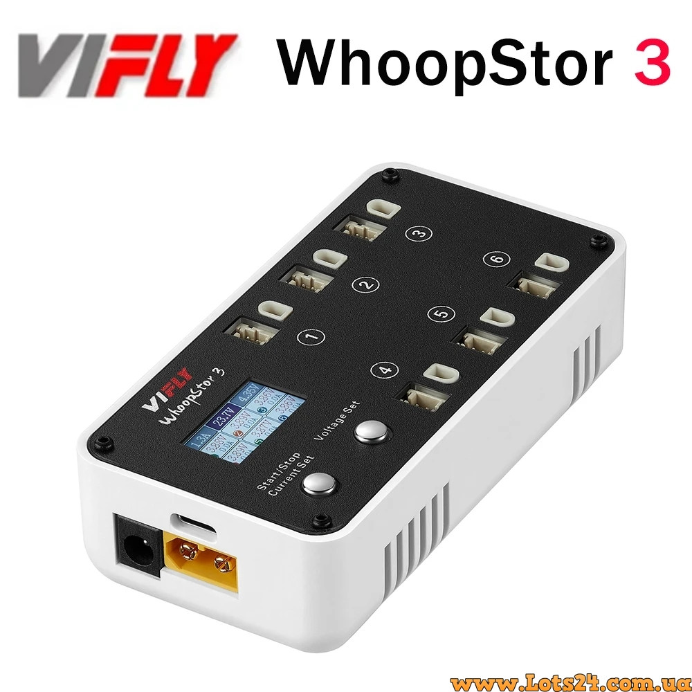 Зарядний пристрій для акумуляторів FPV 1S VIFLY WhoopStor 3 зарядка для 2S акумуляторів ФПВ з балансуванням