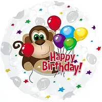 Фольгована куля CTI-CT Happy birthday ,  мавпочка 18"
