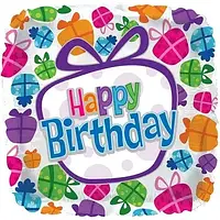 Фольгована куля CTI-CT Happy birthday , маленькі подарунки 18"
