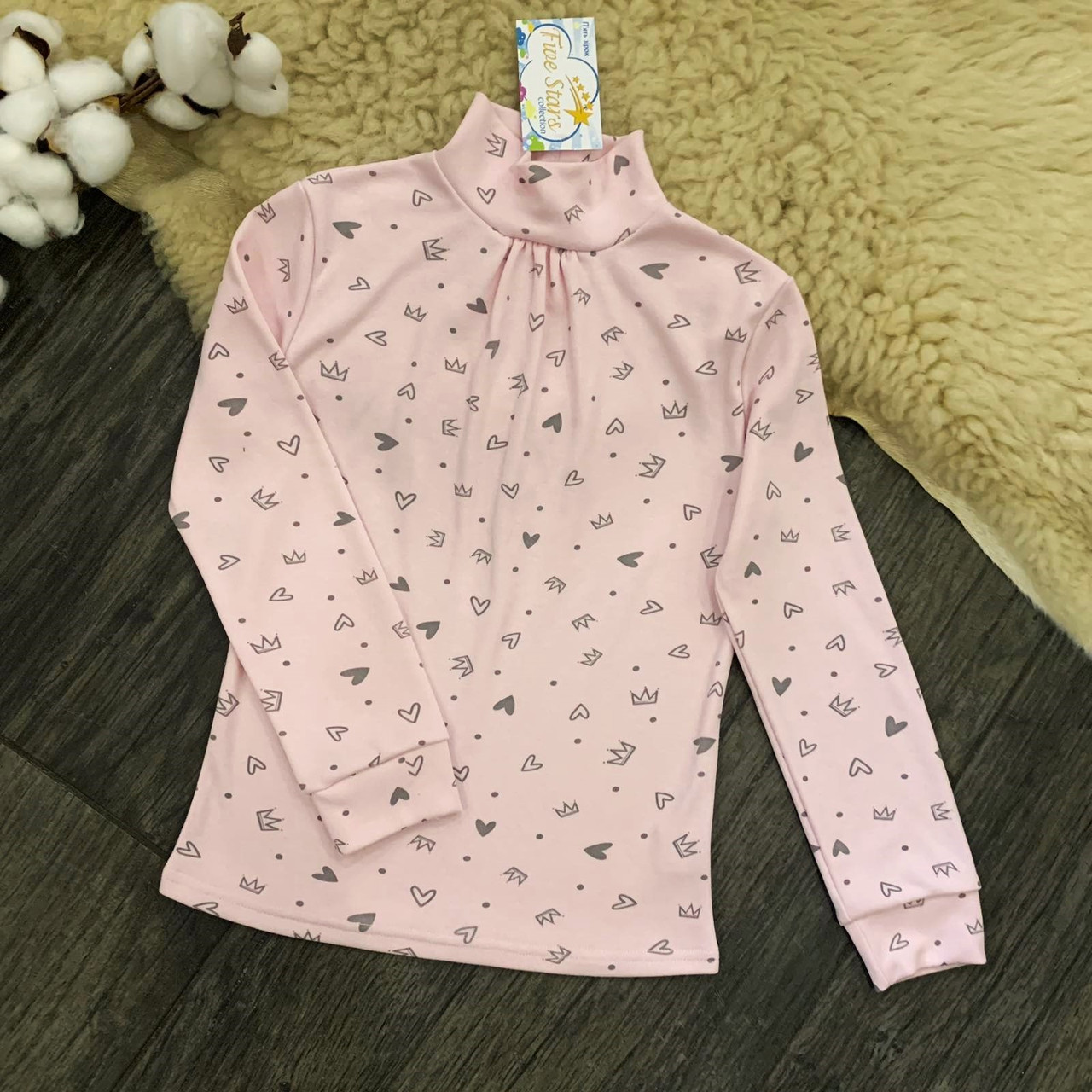 Дитяча водолазка - гольф рожевий корони Five Stars 10833-116р