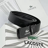 Чоловічий шкіряний брендовий ремінь з пряжкою автомат (990), фото 4