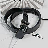 Чоловічий шкіряний брендовий ремінь з пряжкою автомат (990), фото 7