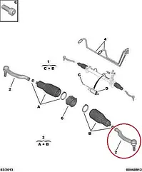 Рульовий наконечник лівий Fiat Ducato 250, Peugeot Boxer 3, Citroen Jumper 3 (2006-2014), 1376346080