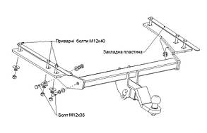 Фаркоп Chery Tiggo 7, Т15 (2016-2020)(фаркоп Чері Тіго) Автопристрій