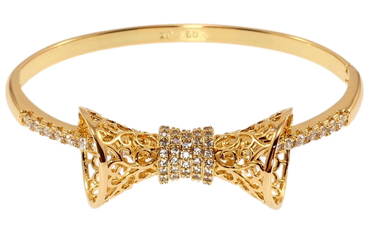 Браслет Xuping Позолота 18K "Ажурний бантик" ø 6см