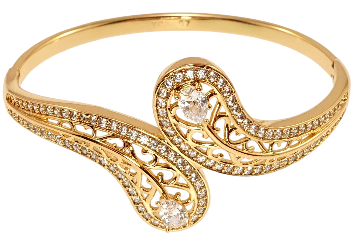 Браслет Xuping Позолота 18K "Клеопатра" ø 5,7см