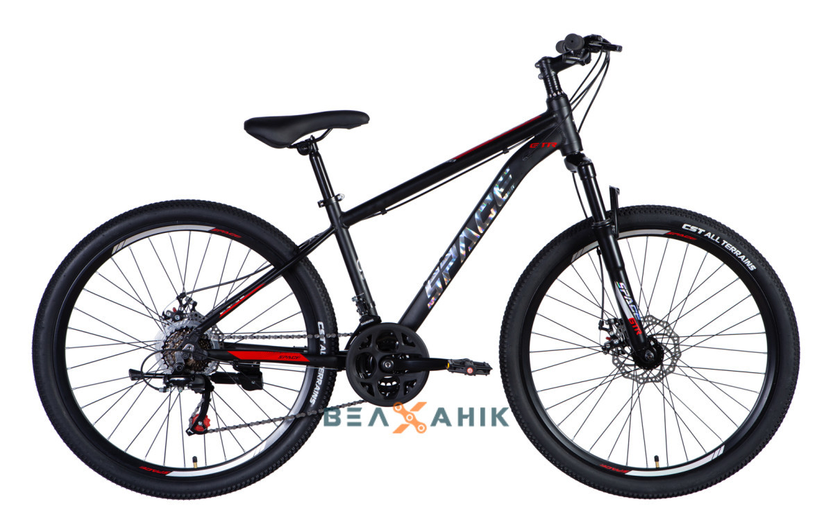 Велосипед 26" SPACE-036 AM DD (рама 13") AL чорно-червоний