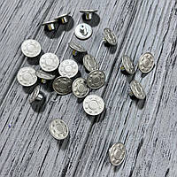 Джинсовий ґудзик 17 мм сатин (зірки)