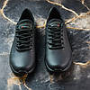 Чоловічі шкіряні кросівки (натуральна шкіра) чорні демісезонні, чоловіче взуття весна осінь, розмір 40 41 42 43 44 45, фото 5