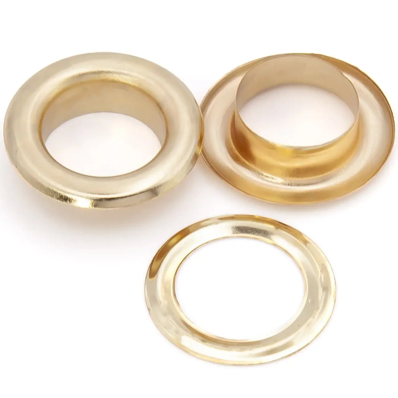 Люверси втулка+шайба №1800 Ø 18 мм 10 шт. Золотистий, фото 1