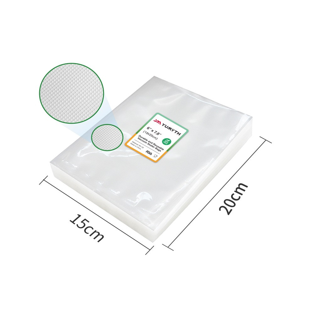 Пакети для вакуумної упаковки (вакууматора) 15х20 см 100 штук гофровані