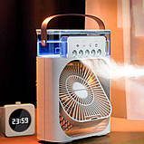 Вентилятор настільний зі зволоженням і підсвіткою від USB Білий, фото 4