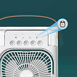 Вентилятор настільний зі зволоженням і підсвіткою від USB Білий, фото 6