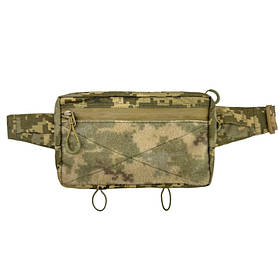 Чоловіча сумка бананка маленька на пояс тактична, ММ-14 з патч панеллю, матеріал Кордура