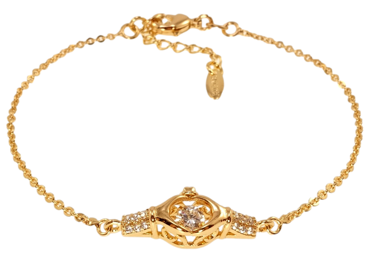 Браслет Xuping Позолота 18K "Якорне плетіння вставка з "танцювальним кр-лом" довжина з дод. ланцюжком 17-20см х 1мм