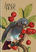 Блокнот А5 96 арк спіраль клітинка крафт обкл крем блок STUDENT 6123 Асорті, фото 2