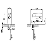 Змішувач LUGANO Ø26 для біде на шпильці CORSO CH-1F147C (9620500), фото 5