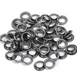 Люверси втулка+шайба №600 Ø 9 мм 50 шт. Чорний Нікель