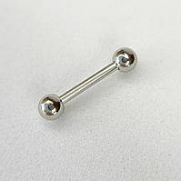 Сережка для пірсинга Finding Штанга з кульками для брів вух губи пупка хірургічна сталь 316L Сталистий 13.5 мм x 3 мм Pr00033