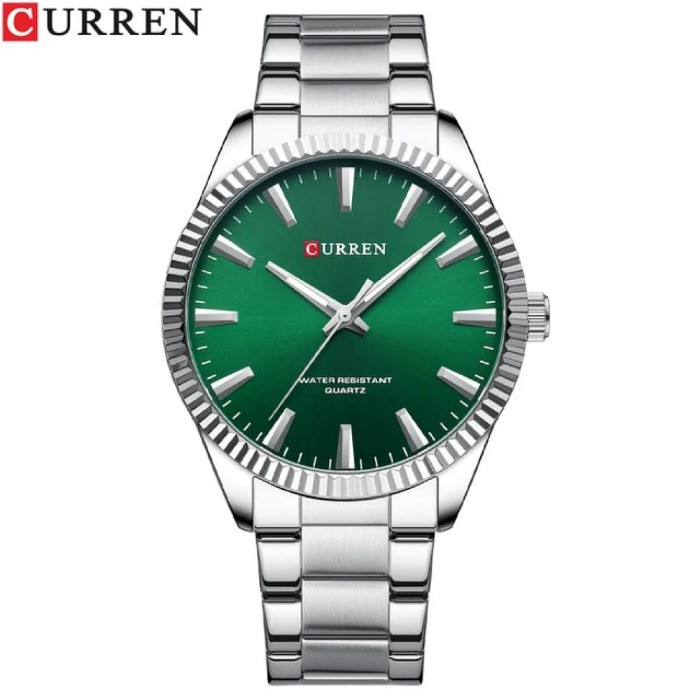 Чоловічий кварцовий годинник Curren 8425 Silver-Green